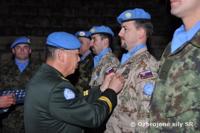 Slávnostné odovzdávanie medailí v misii UNFICYP