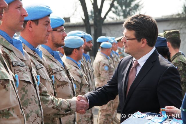 Na Sliači privítali vracajúcich sa profesionálnych vojakov z vojenskej operácie UNFICYP na Cypre