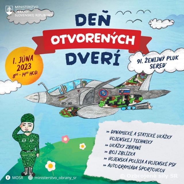 Deň detí s Ozbrojenými silami SR v Seredi– AVÍZO