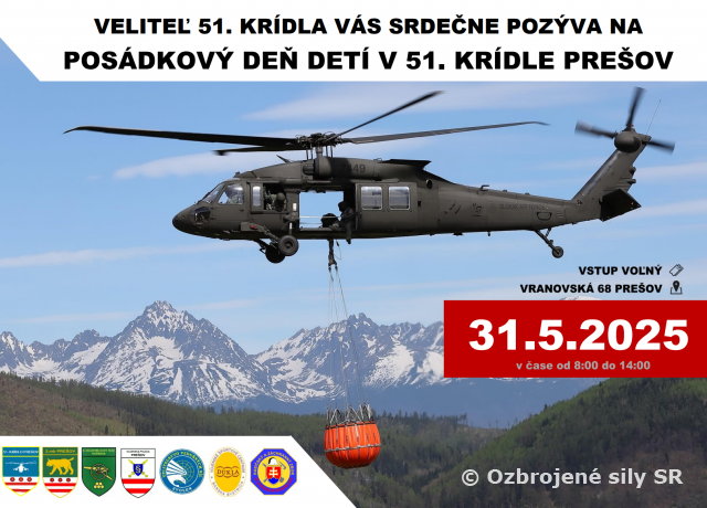 Posádkový deň detí v 51. krídle Prešov