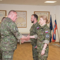 Slávnostný nástup k 79. výročiu ukončenia 2. svetovej vojny